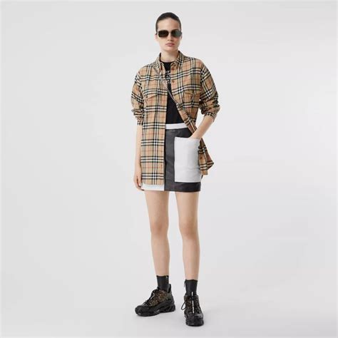 flannels burberry outlet london|burberry flannel shirt oversized.